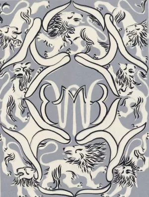 Ontwerp voor een ex libris met monogram en leeuwen by Carel Adolph Lion Cachet Oil Painting