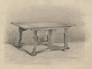 Ontwerp voor een tafel by Carel Adolph Lion Cachet Oil Painting