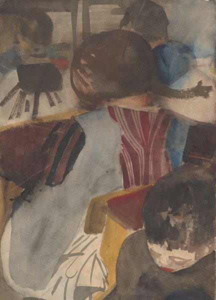 Main Product Photo of Schoolkinderen in de klas  Painting by Carel Adolph Lion Cachet