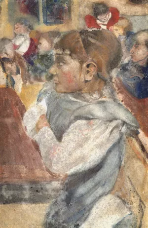 Zittend meisje achter schoolbank by Carel Adolph Lion Cachet Oil Painting