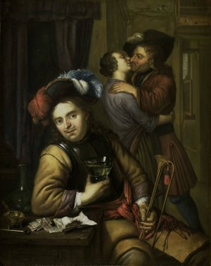 Soldier Scene by Carel De Moor III Oil Painting
