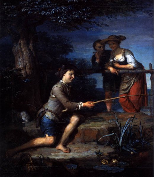 Angler Detail by Carel De Moor - Hand-Painted Oil Painting Reproduction
