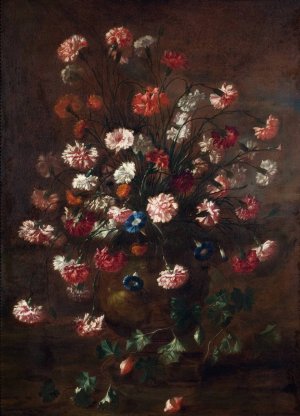 Carnations in an Urn by Carel De Vogelaer Oil Painting