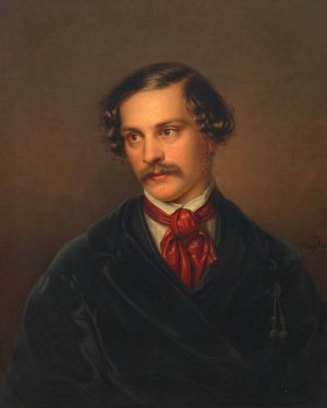 Alexander Baumann by Carl Adolph Wangberg Oil Painting