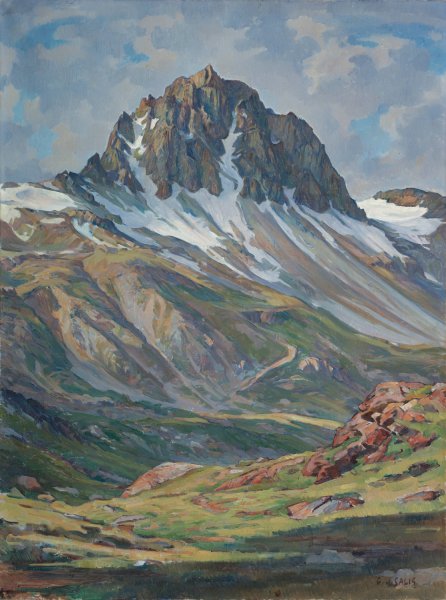 Main Product Photo of Mount Lagrev Painting by Carl Albert Von Salis