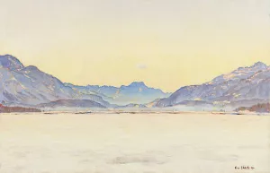 Oberengadiner Winterlandschaft Oil painting by Carl Albert Von Salis