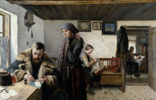 The Doctor Calls by Carl Aspelin - Hand-Painted Oil Painting Reproduction