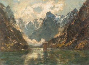 Troll Wall by Carl August Heinrich Ferdinand Oesterley Oil Painting