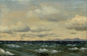 Sky and sea by Carl Baagoe Oil Painting