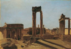 Das Forum Romanum by Carl Blechen Oil Painting