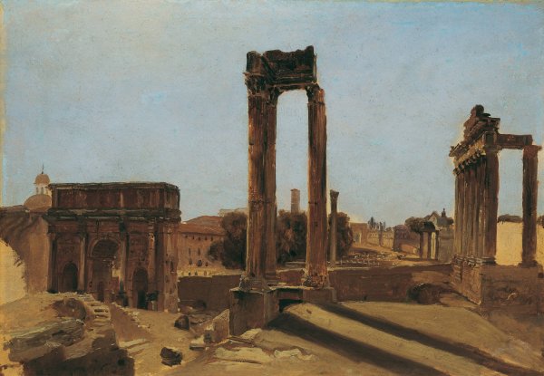 Das Forum Romanum  by Carl Blechen - Hand-Painted Oil Painting Reproduction