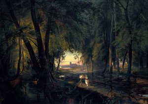 Forest path near Spandau by Carl Blechen Oil Painting