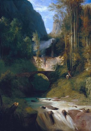 Gorge near Amalfi by Carl Blechen Oil Painting