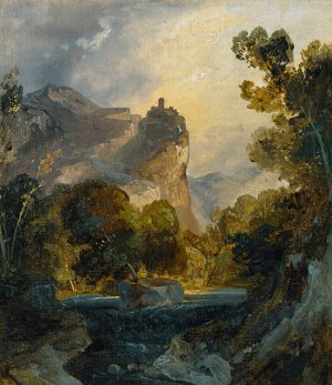 Italian Landscape by Carl Blechen Oil Painting