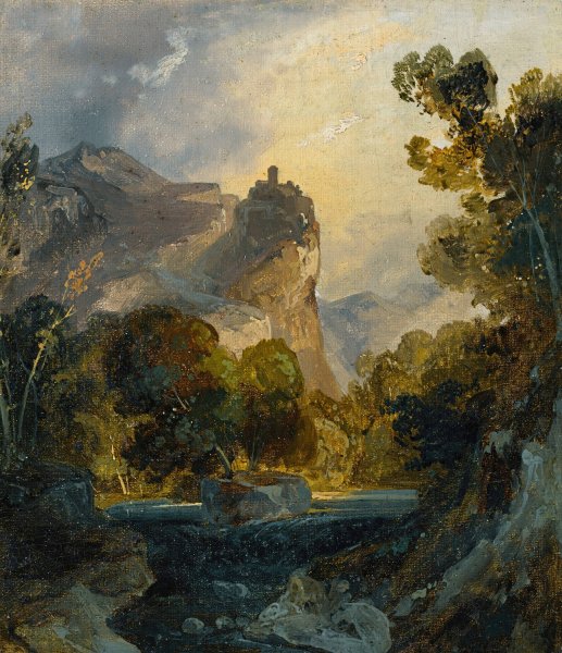 Italian Landscape by Carl Blechen - Hand-Painted Oil Painting Reproduction