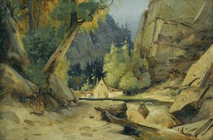 Mill In A Valley by Carl Blechen Oil Painting
