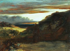 Monch auf der Terrasse by Carl Blechen Oil Painting