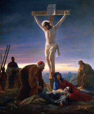 Christ on the Cross by Carl Bloch Oil Painting