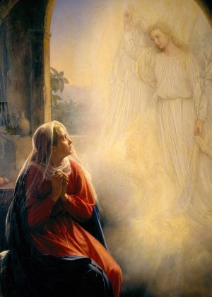 The Annunciation by Carl Bloch Oil Painting