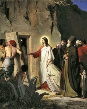 The Raising of Lazarus by Carl Bloch Oil Painting