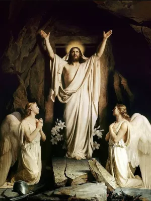 The Resurrection by Carl Bloch Oil Painting
