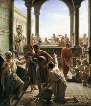 Turning Water to Wine by Carl Bloch Oil Painting