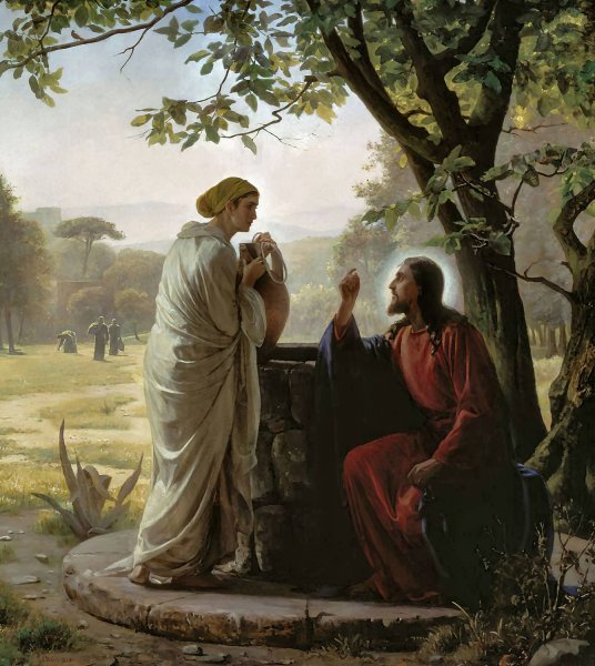 Main Product Photo of Woman at the Well Painting by Carl Bloch