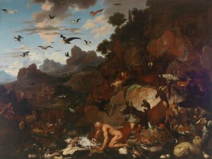 Nebuchadnezzar's madness by Carl Borromaus Andreas Ruthart Oil Painting