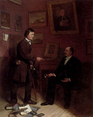 The Art Collector by Carl Christian Andersen Oil Painting