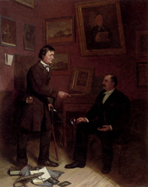 The Art Collector by Carl Christian Andersen - Hand-Painted Oil Painting Reproduction