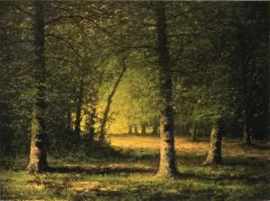 Beech Trees Oil painting by Carl Christian Brenner