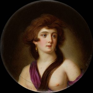Portrait d'une jeune femme by Carl Christian Kanz Oil Painting