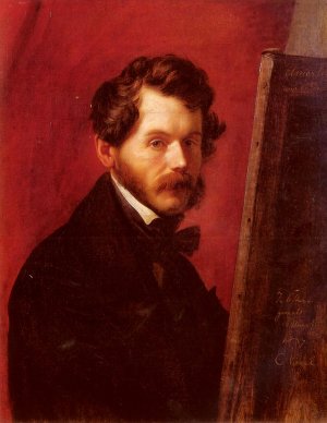 Portrait Of Friedrich von Amerling Oil painting by Carl Christian Von Vogelstein