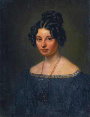 Anna Motherbig by Carl Christian Vogel Von Vogelstein Oil Painting