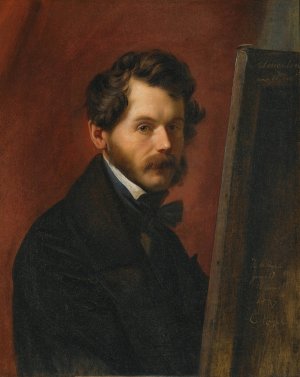 Friedrich Von Amerling by Carl Christian Vogel Von Vogelstein Oil Painting