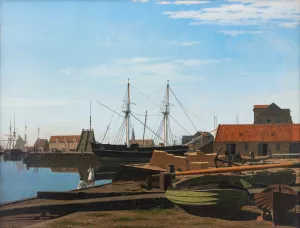 Larsens Plads by Carl Dahl Oil Painting