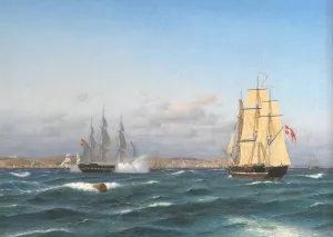 Lissabons rhed by Carl Dahl Oil Painting