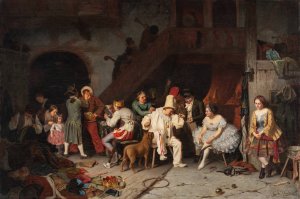 Circus Company by Carl D'Unker Oil Painting