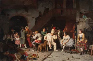 Circus Company by Carl D'Unker Oil Painting