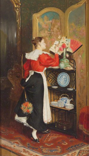 Duftende Rosen by Carl Duxa Oil Painting