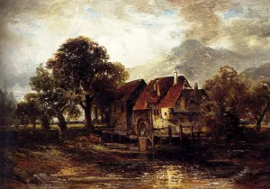 The Old Mill by Carl Ebert Oil Painting