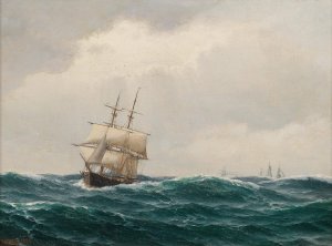 Maritime painting II by Carl Emil Baagoe Oil Painting