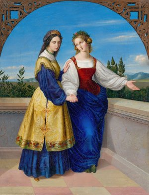 Die beiden Leonoren Oil painting by Carl Ferdinand Sohn