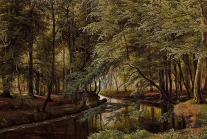 Parti fra Jaegersborg Dyrehave. Mildt Dagslys by Carl Frederik Aagaard Oil Painting