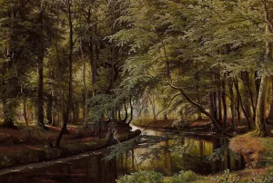 Parti fra Jaegersborg Dyrehave. Mildt Dagslys by Carl Frederic Aagaard Oil Painting