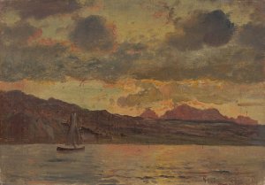 Marine by Carl Frederik Sorensen Oil Painting