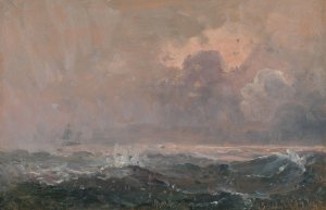 Marinestudie by Carl Frederik Sorensen Oil Painting