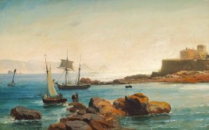 Parti fra Guernsey by Carl Frederik Sorensen Oil Painting