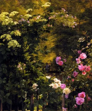 The Rose Garden painting by Carl Frederic Aagaard