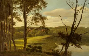 Visborg Gaard painting by Carl Frederic Aagaard